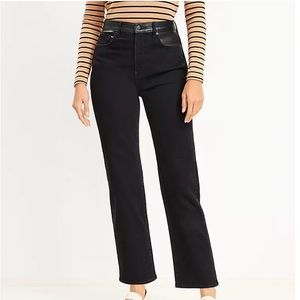 LOFT Black Straight Leg Jeans